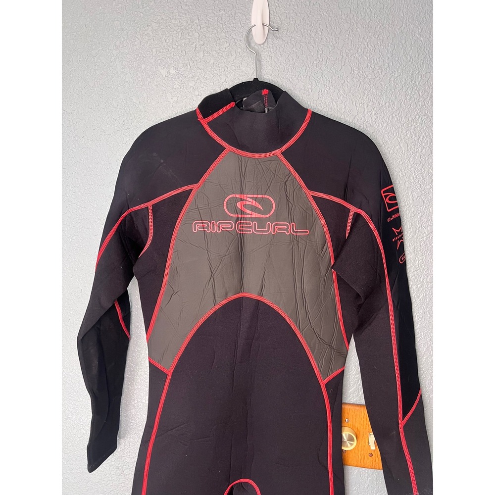 Rip Curl Classic Elastomax 3:2 Wetsuit Womens Medium Black Red Full Suit - Picture 2 of 15